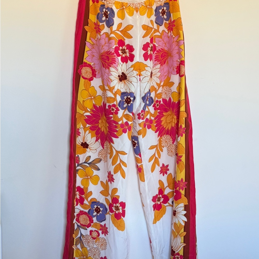 Jade Multicolor Floral Wide Leg Jumpsuit - Picture 12 of 12